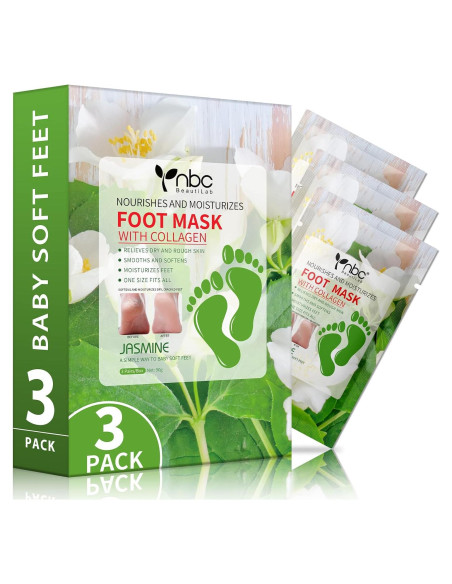 Mascarilla Hidratante para Pies nbc BeautiLab Jazmín - 3 Pares Mascarilla Hidratante para Pies nbc BeautiLab Jazmín - 3 Pares