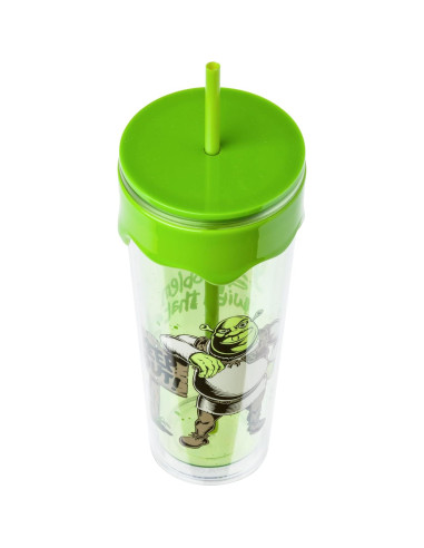Vaso de Goteo 26oz Baba Plateada Shrek con Limo Verde