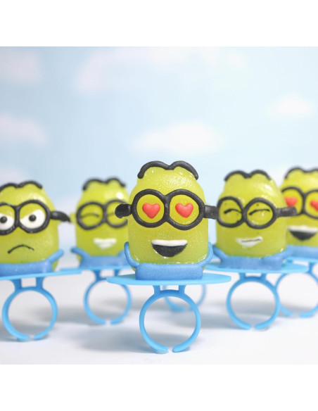 Anillos Lollipop Minions - 18 Caramelos Individuales Sabores Fruta Anillos Lollipop Minions - 18 Caramelos Individuales Sabores Fruta
