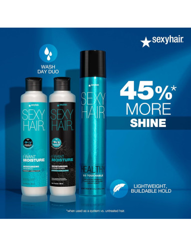 Champú y Acondicionador SexyHair Quiero Humedad 287ml - Anti Frizz
