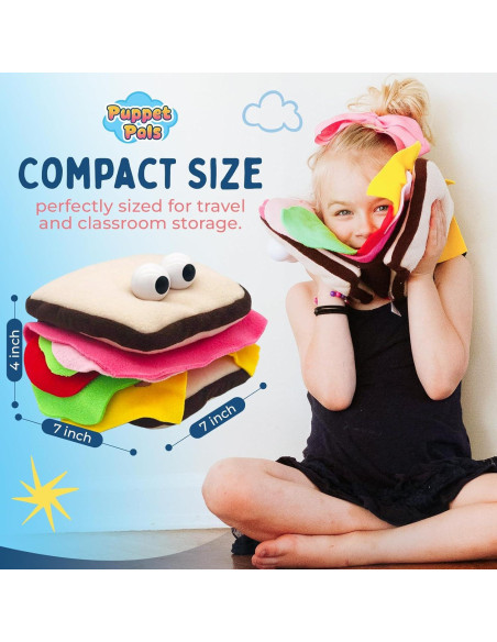 Títere de Mano Sándwich Puppet Pals - 17.78 cm Títere de Mano Sándwich Puppet Pals - 17.78 cm