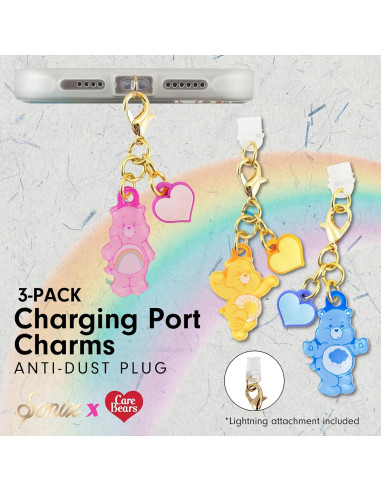Tapones de Polvo Sonix - Carga USB-C y Lightning - Care Bears