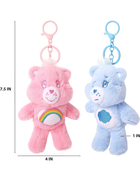 Conjunto de llaveros de peluche Care Bears Sally Rose - 2 piezas Conjunto de llaveros de peluche Care Bears Sally Rose - 2 piezas