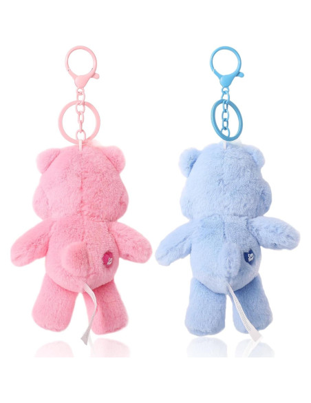 Conjunto de llaveros de peluche Care Bears Sally Rose - 2 piezas Conjunto de llaveros de peluche Care Bears Sally Rose - 2 piezas