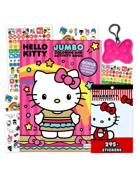 Libro de Colorear Hello Kitty + Set de Stickers 295 pcs Libro de Colorear Hello Kitty + Set de Stickers 295 pcs