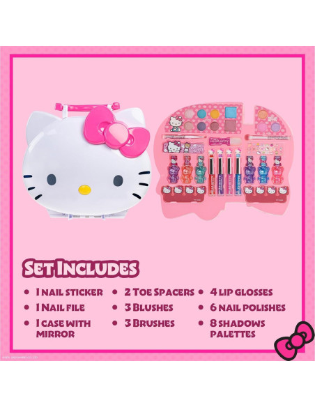 Juego de Maquillaje Iluminado Hello Kitty Townley Girl 3+ Juego de Maquillaje Iluminado Hello Kitty Townley Girl 3+