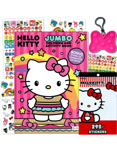Libro de Colorear Hello Kitty + Set de Stickers 295 pcs