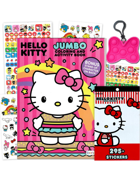 Libro de Colorear Hello Kitty + Set de Stickers 295 pcs Libro de Colorear Hello Kitty + Set de Stickers 295 pcs