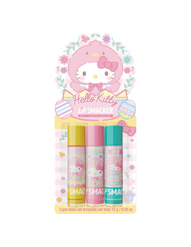 Trío de Bálsamos Labiales Lip Smacker Hello Kitty - 3 Sabores