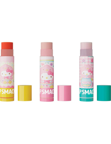 Trío de Bálsamos Labiales Lip Smacker Hello Kitty - 3 Sabores