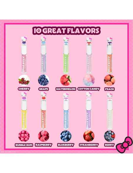 Juego de Brillo Labial Hello Kitty 10 Piezas para Niñas 3+ Juego de Brillo Labial Hello Kitty 10 Piezas para Niñas 3+