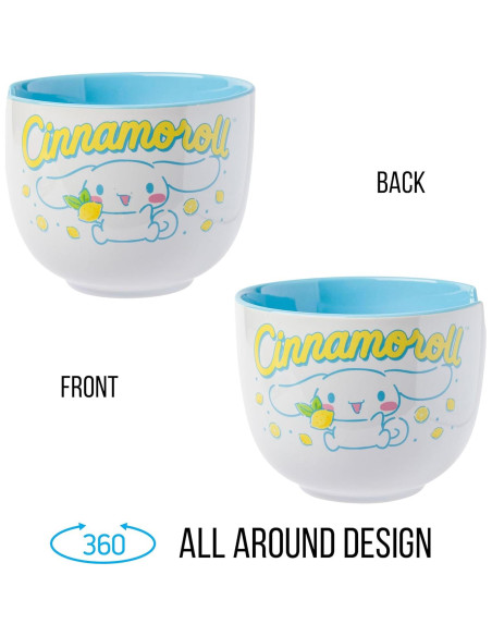 Tazón de Cerámica para Ramen Cinnamoroll 20 Onzas Silver Buffalo Tazón de Cerámica para Ramen Cinnamoroll 20 Onzas Silver Buffalo