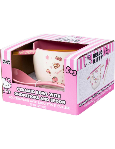 Tazón Cerámica Ramen Hello Kitty 20 oz Manzana y Canela Tazón Cerámica Ramen Hello Kitty 20 oz Manzana y Canela