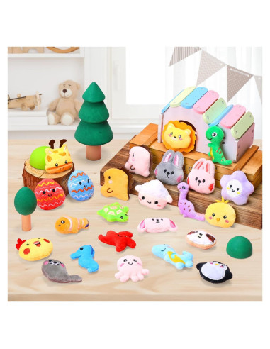 Conjunto de 30 Peluches Mini Skirfy para Máquina de Garra