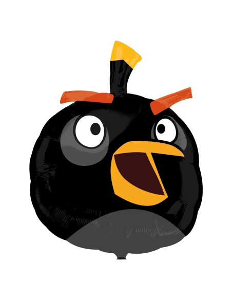 Globo de Aluminio Pájaro Negro Angry Birds 32.92 cm Globo de Aluminio Pájaro Negro Angry Birds 32.92 cm