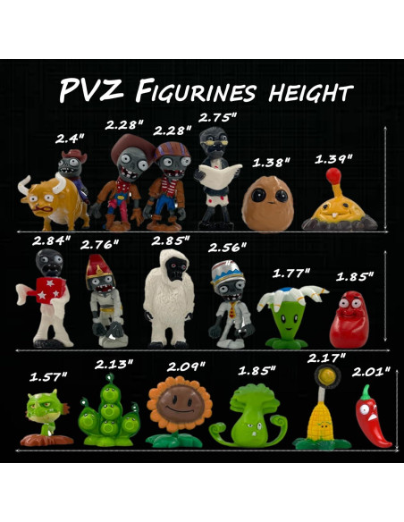 Conjunto de Juguetes Plantas vs Zombies 18 Piezas PVC Conjunto de Juguetes Plantas vs Zombies 18 Piezas PVC