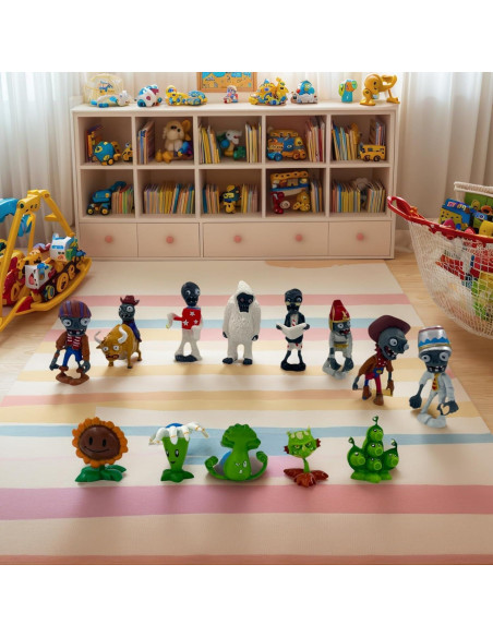 Conjunto de Juguetes Plantas vs Zombies 18 Piezas PVC Conjunto de Juguetes Plantas vs Zombies 18 Piezas PVC
