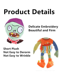 Set de 6 Juguetes de Peluche Plantas vs Zombies - Bonk Choy, Peashooter y Más 2