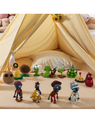Conjunto de Juguetes Plantas vs Zombies 18 Piezas PVC