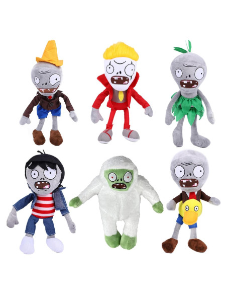 Conjunto de Muñecos de Peluche Plantas vs Zombis JHESAO 6 PCS Conjunto de Muñecos de Peluche Plantas vs Zombis JHESAO 6 PCS