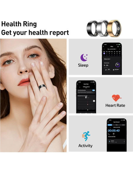 Anillo Inteligente Aichiken Monitor de Salud y Sueño IP68 Anillo Inteligente Aichiken Monitor de Salud y Sueño IP68