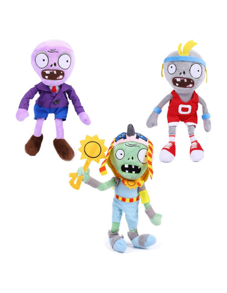 Conjunto de Muñecos de Peluche PVZ JHESAO - 3 Piezas 30cm Conjunto de Muñecos de Peluche PVZ JHESAO - 3 Piezas 30cm