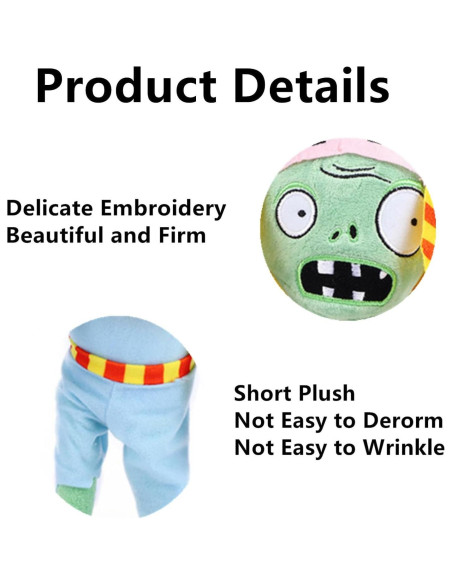 Conjunto de Muñecos de Peluche PVZ JHESAO - 3 Piezas 30cm Conjunto de Muñecos de Peluche PVZ JHESAO - 3 Piezas 30cm