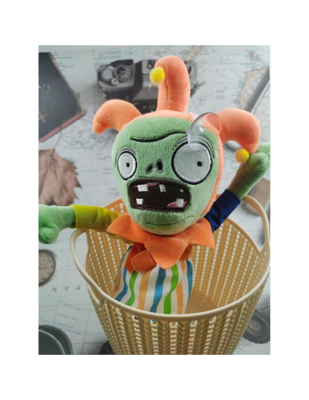 Muñeco de Peluche Jester Zombies PVZ 30cm Suave y Abrazable Muñeco de Peluche Jester Zombies PVZ 30cm Suave y Abrazable