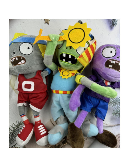Conjunto de Muñecos de Peluche PVZ JHESAO - 3 Piezas 30cm Conjunto de Muñecos de Peluche PVZ JHESAO - 3 Piezas 30cm