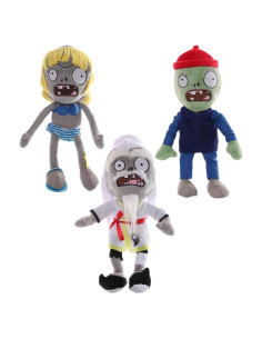 Juguetes de Peluche 3PCS Plantas y Zombies JHESAO 30cm