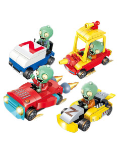 Juguetes de Plantas y Zombies JHESAO Set de Figuras 4 Modelos