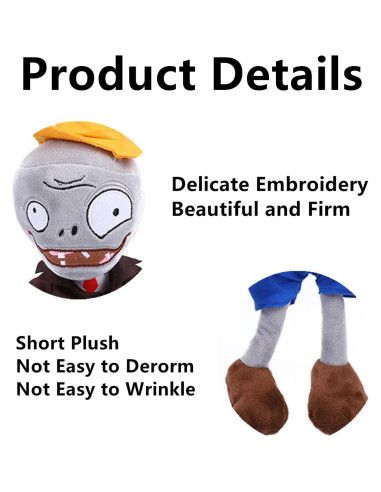 Muñeco de Peluche Zombie Conehead 30 cm JHESAO Marrón