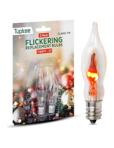 Bombilla Parpadeante Tupkee C7 E12 1W Naranja - 2/Paq