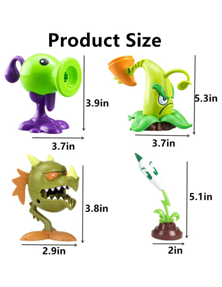 Set de 10 Juguetes de Figuras de Acción PVZ JHESAO 5-14cm Set de 10 Juguetes de Figuras de Acción PVZ JHESAO 5-14cm
