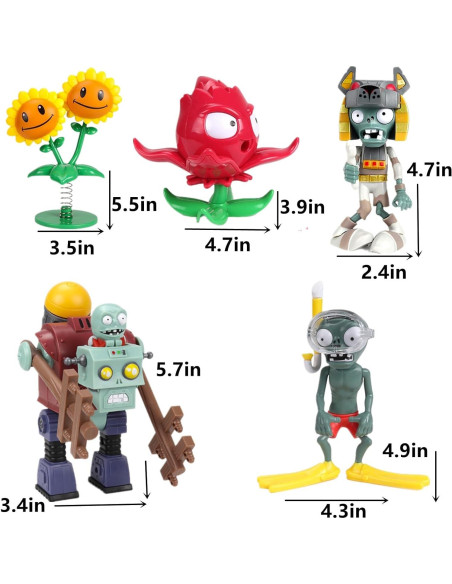 Set de 10 Juguetes de Figuras de Acción PVZ JHESAO 5-14cm Set de 10 Juguetes de Figuras de Acción PVZ JHESAO 5-14cm