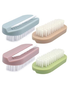 Cepillo de Uñas Doble Cara Ylijxqc - 4 Piezas Portátil