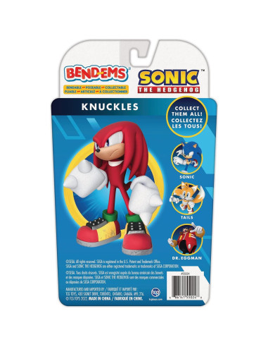 Figura de acción Knuckles Sonic The Hedgehog - Flexible 20.3 cm