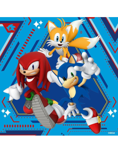 Rompecabezas Ravensburger Sonic 3 x 49 Piezas para Niños