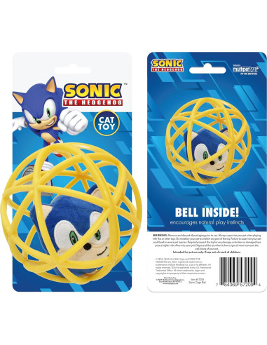 Bola de Jaula para Gatos Multipet Sonic con Campana 10.8 cm