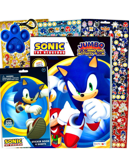 Libro de Colorear Sonic The Hedgehog + Set de Stickers 300 pcs Libro de Colorear Sonic The Hedgehog + Set de Stickers 300 pcs