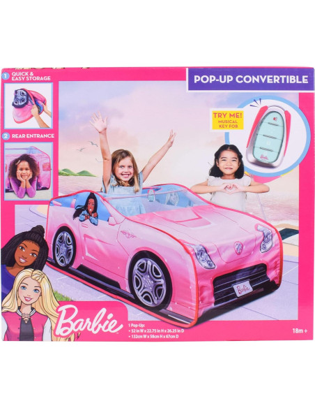 Carpa Convertible Barbie - Juguete Rosa con Sonidos 66.68x132.08cm Carpa Convertible Barbie - Juguete Rosa con Sonidos 66.68x132.08cm