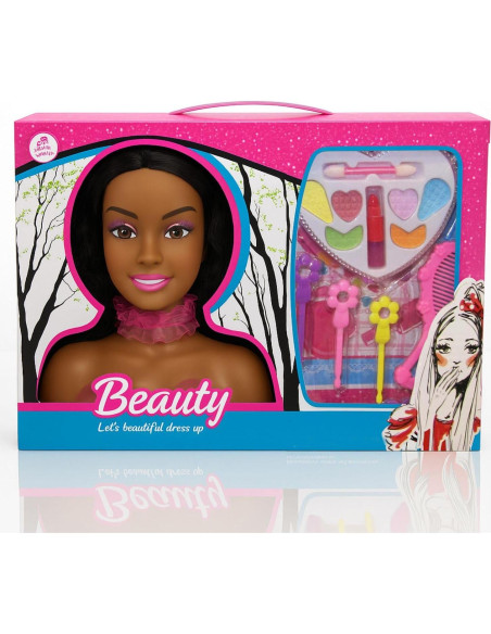 Cabeza de Muñeca de Maquillaje Afroamericana Liberty Imports 22.86 cm Cabeza de Muñeca de Maquillaje Afroamericana Liberty Imports 22.86 cm