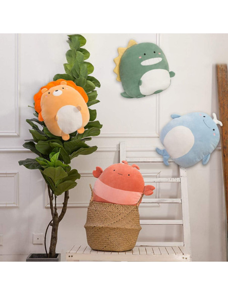 Almohada de Peluche Dinosaurio Verde ARELUX 40.6 cm Kawaii Almohada de Peluche Dinosaurio Verde ARELUX 40.6 cm Kawaii