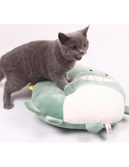 Almohada de Peluche Dinosaurio Verde ARELUX 40.6 cm Kawaii Almohada de Peluche Dinosaurio Verde ARELUX 40.6 cm Kawaii