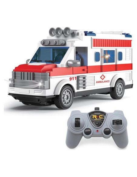 Ambulancia RC Dollox 1/30 Control Remoto 4 Canales LED Ambulancia RC Dollox 1/30 Control Remoto 4 Canales LED