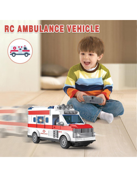 Ambulancia RC Dollox 1/30 Control Remoto 4 Canales LED Ambulancia RC Dollox 1/30 Control Remoto 4 Canales LED