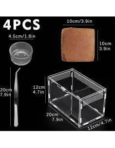 Enclosure de Terrario Acrílico TREELF 20.32x11.94x11.94 cm 2