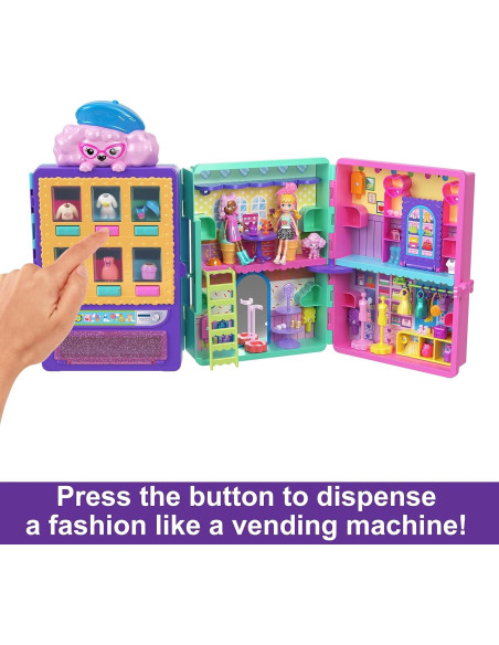 Máquina expendedora de juguetes Polly Pocket con 2 muñecas y 35 accesorios Máquina expendedora de juguetes Polly Pocket con 2 muñecas y 35 accesorios