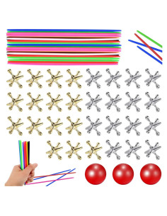 Juego Clásico de Jacks y Palitos ZeeDix - 3 Juegos, 180 Palitos, 30 Jax de Metal