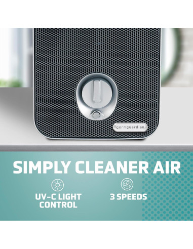 Purificador de Aire HEPA GermGuardian AC4100, 28 cm, Plata